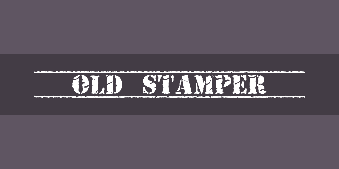Przykład czcionki Old Stamper